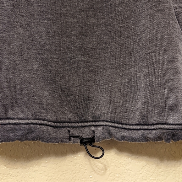 Burnout Grey Fleece Half-Zip Cropped Pullover Medium from Aeropostale - Picture 2 of 6